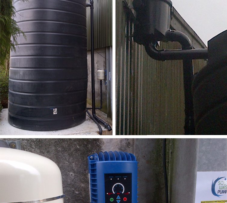 Rain water storage tank and filter